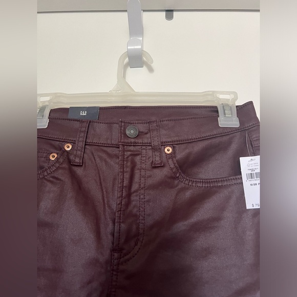 Red leather coated pants NWT - Picture 2 of 3